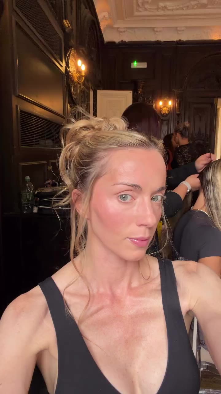 Backstage at Dartmouth House, somewhere between hair and makeup, officially…