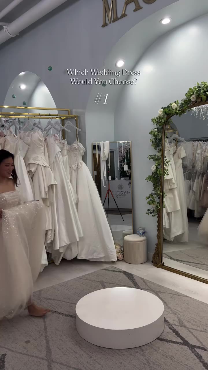 Which dress is your favorite? We’re loving for #1 🥰🤍 #2026bride…