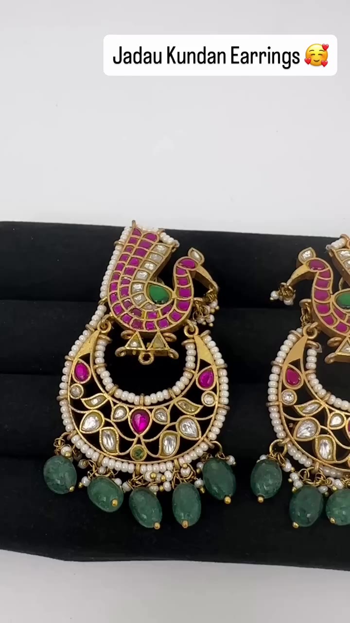 Premium Jadau earrings you can’t resist 😍✨ One stunning design Shop at…