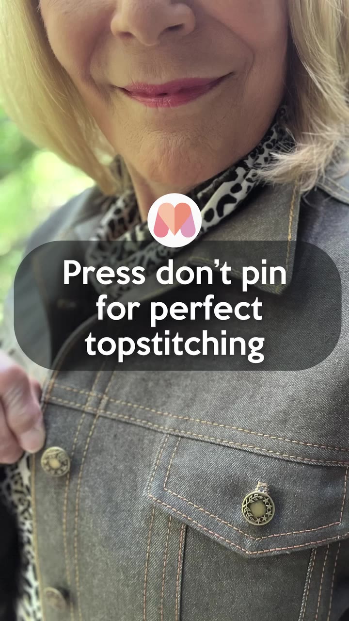 Press more and pin less for perfect topstitching⁠ ⁠ Want to learn more of…
