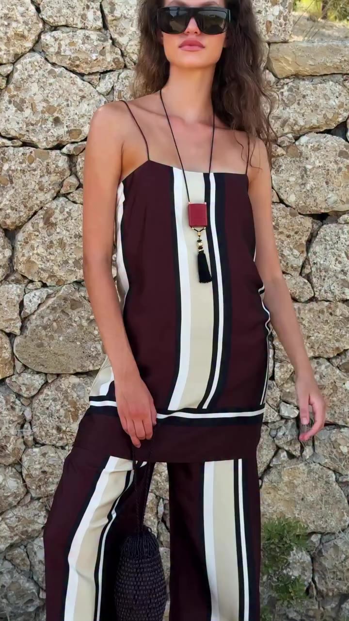 Signature Viscose Satin Introducing Sintra Stripe, our latest print story…
