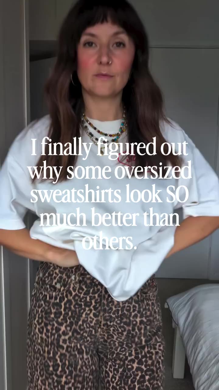 I think I’ve finally worked out what makes an oversized sweatshirt actually…