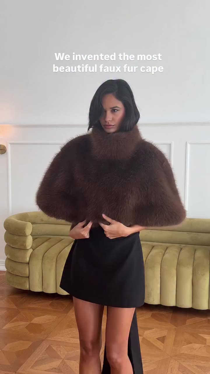 The restock of the most wanted capes! The Faux fur capes #fur #fauxfurjacket