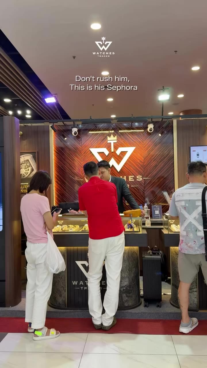 Shhh… let him shop. 🤫⌚ This is basically his Sephora. Come browse, try on…