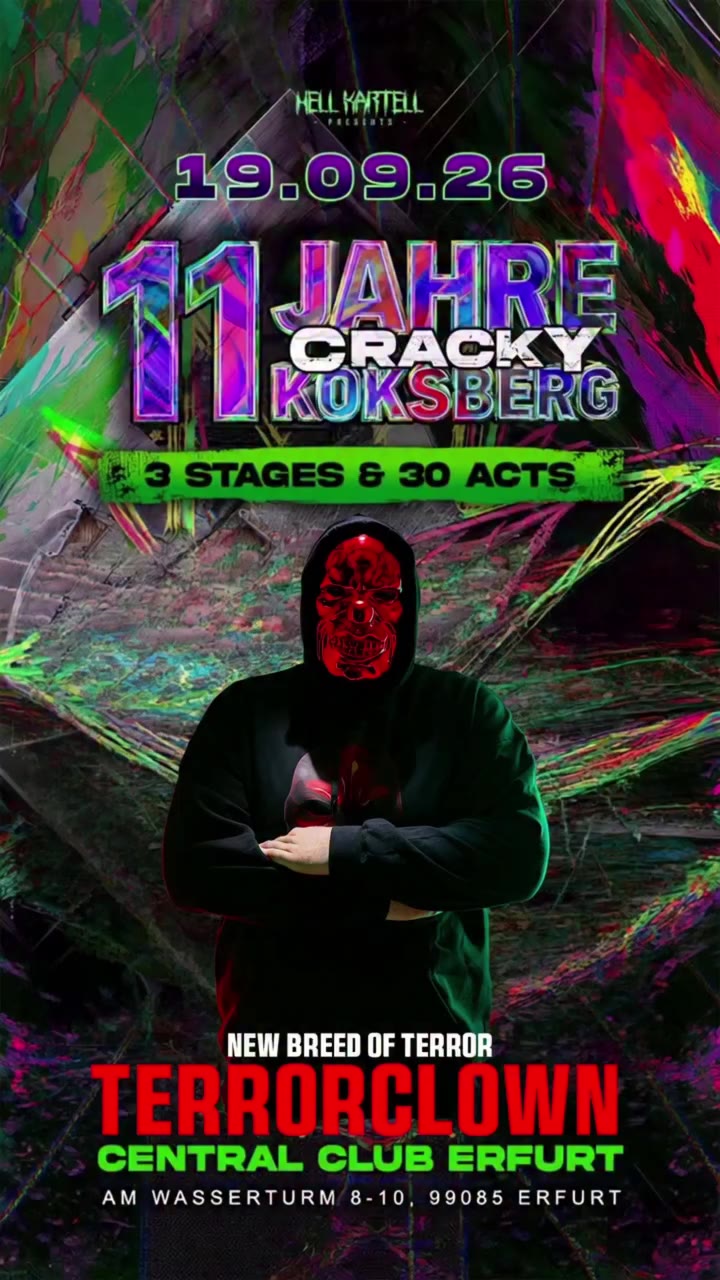 TONIGHT ITS TIME FOR 11 YEARS @crackykoksberg_official IN ERFURT 🤡🤘 . …