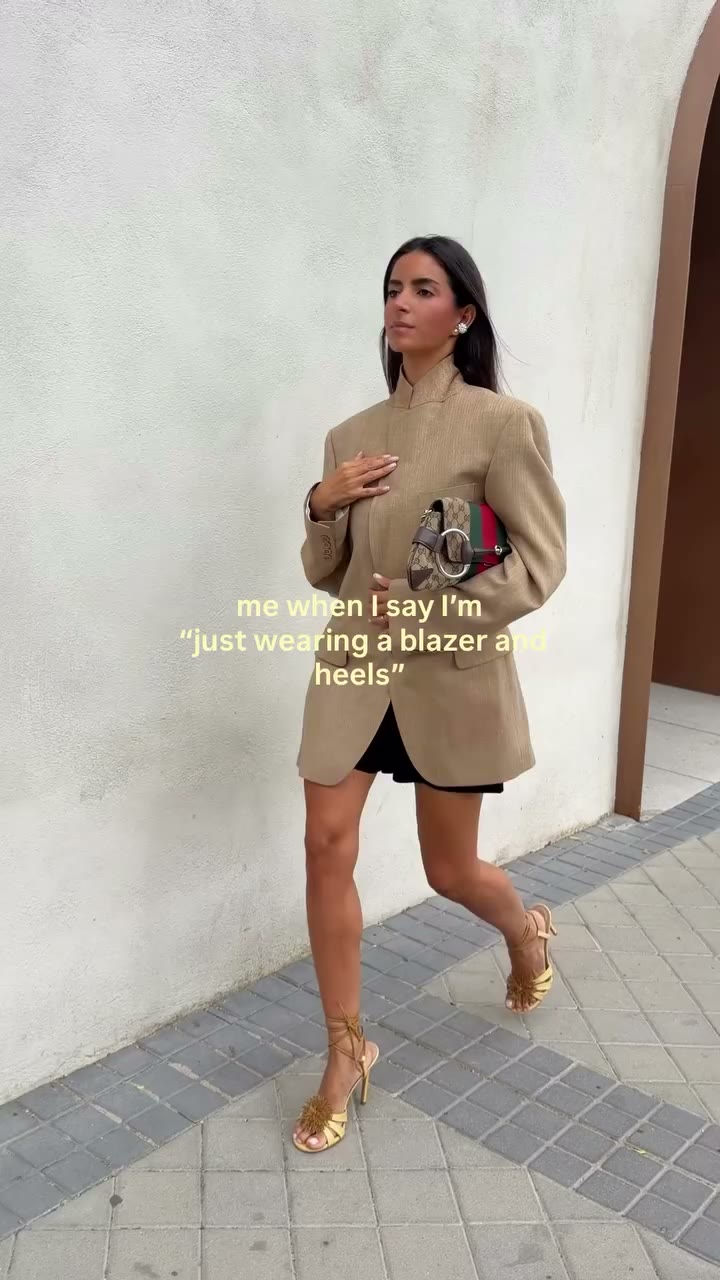 when I say I’m “just wearing a blazer and heels”