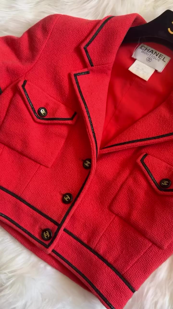 [SOLD] Vintage 1995 95P Barbie Collection Red Bolero Cropped Jacket - Jewelry…