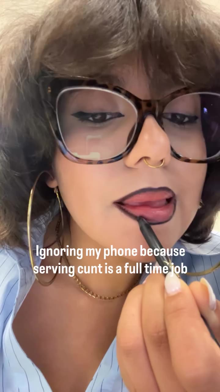 I promise I get work done too 🥲 - #makeup #lipcombo #lipstick