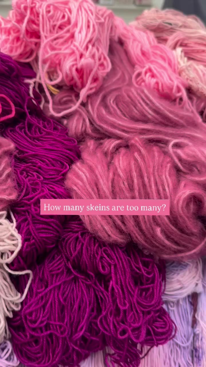 Can you guess how many skeins are on this table?