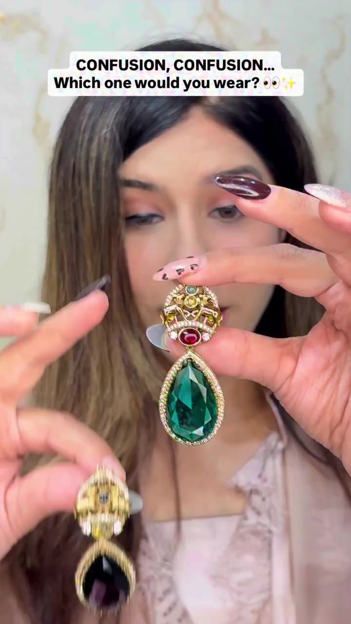 Some earrings don’t just complete the look — they become the look. ✨ Intricate…