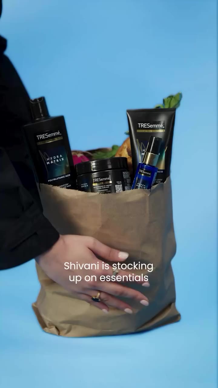 The cart was full of essentials. Great hair? Always on the list. TRESemmé…