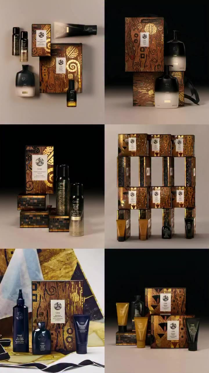 FIVE WAYS TO OBSESS. Limited-edition gift sets rendered as a luminous mosaic…