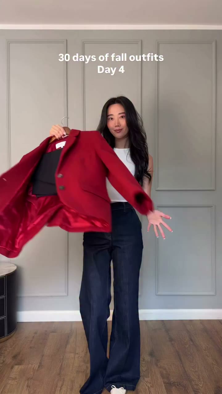 adding pop of ❤️ for my fall wardrobe #fallfashion #falloutfit #ootd…