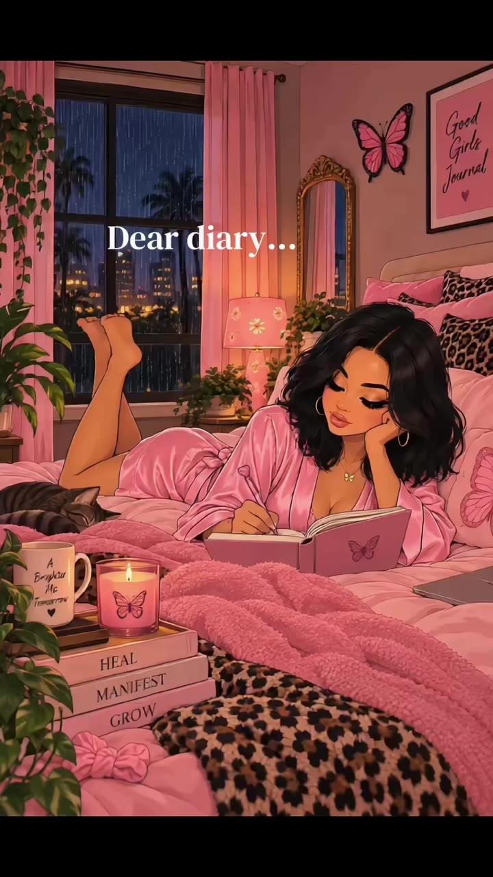 💕🫧 #selflove #girly #illustrationart #journal #ai