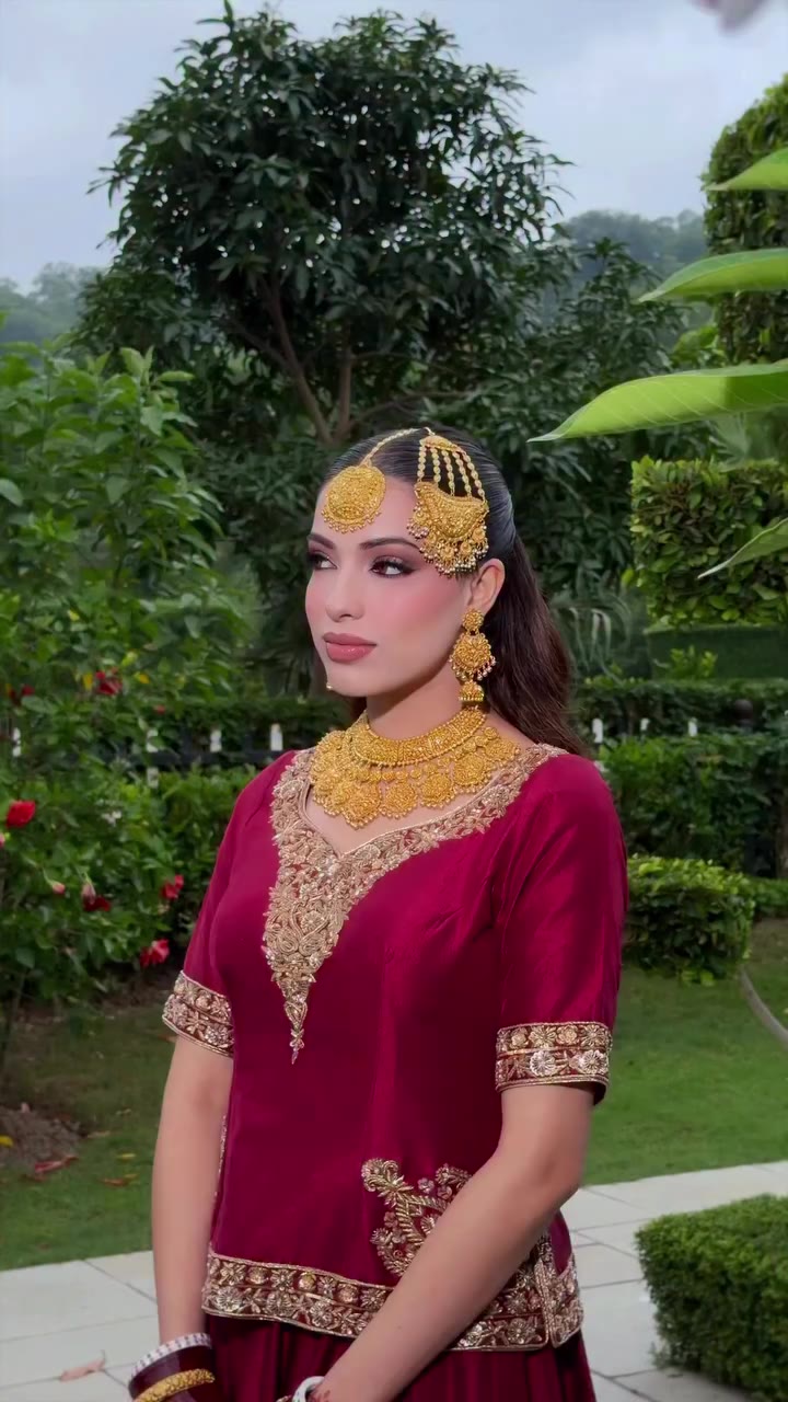 RUHANIYAT — a deep plum expression of timeless bridal elegance. Ruhaniyat is a…
