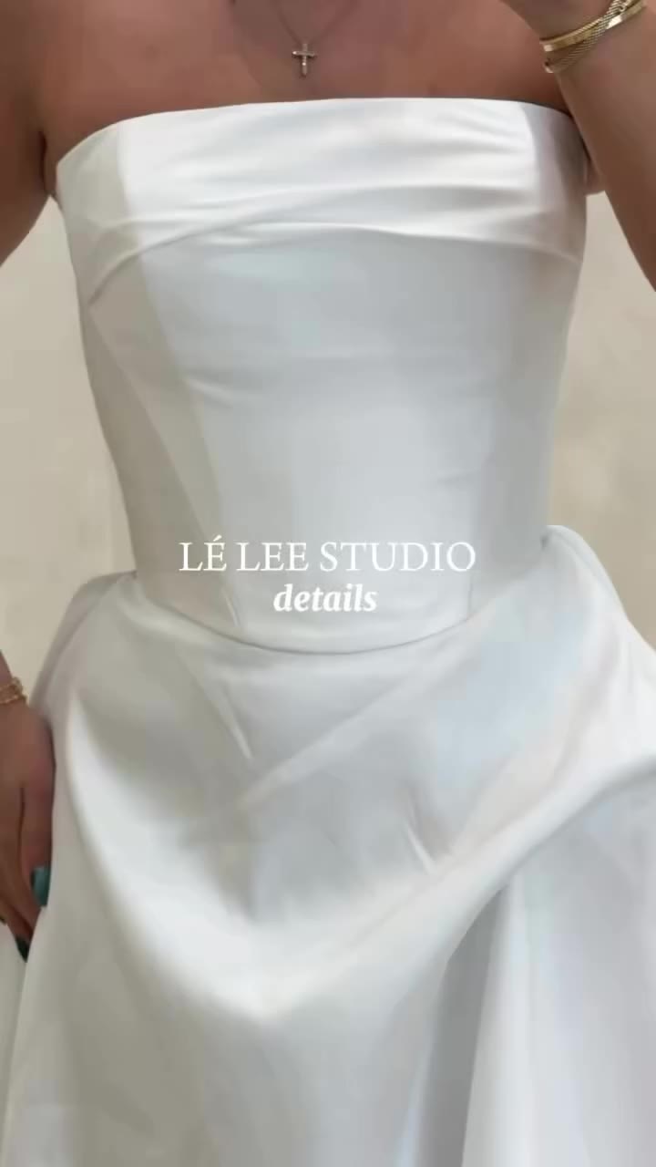 We are in love with the soft details of our Lé Lee Studio trunk show gowns!…