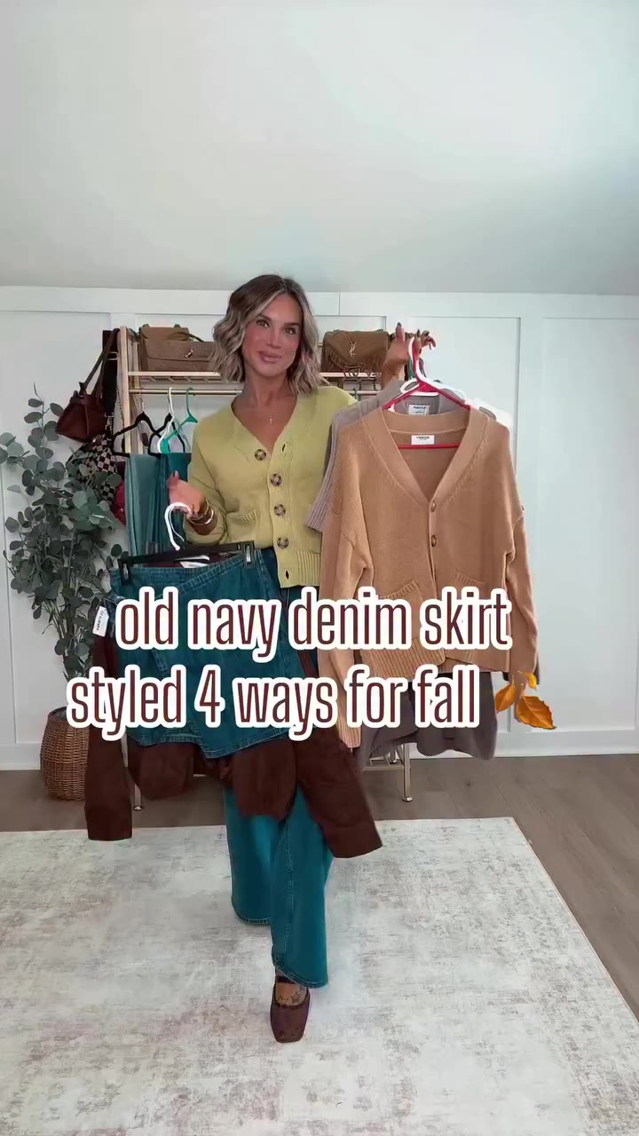 POV: you find ONE denim skirt and suddenly your entire fall wardrobe makes…