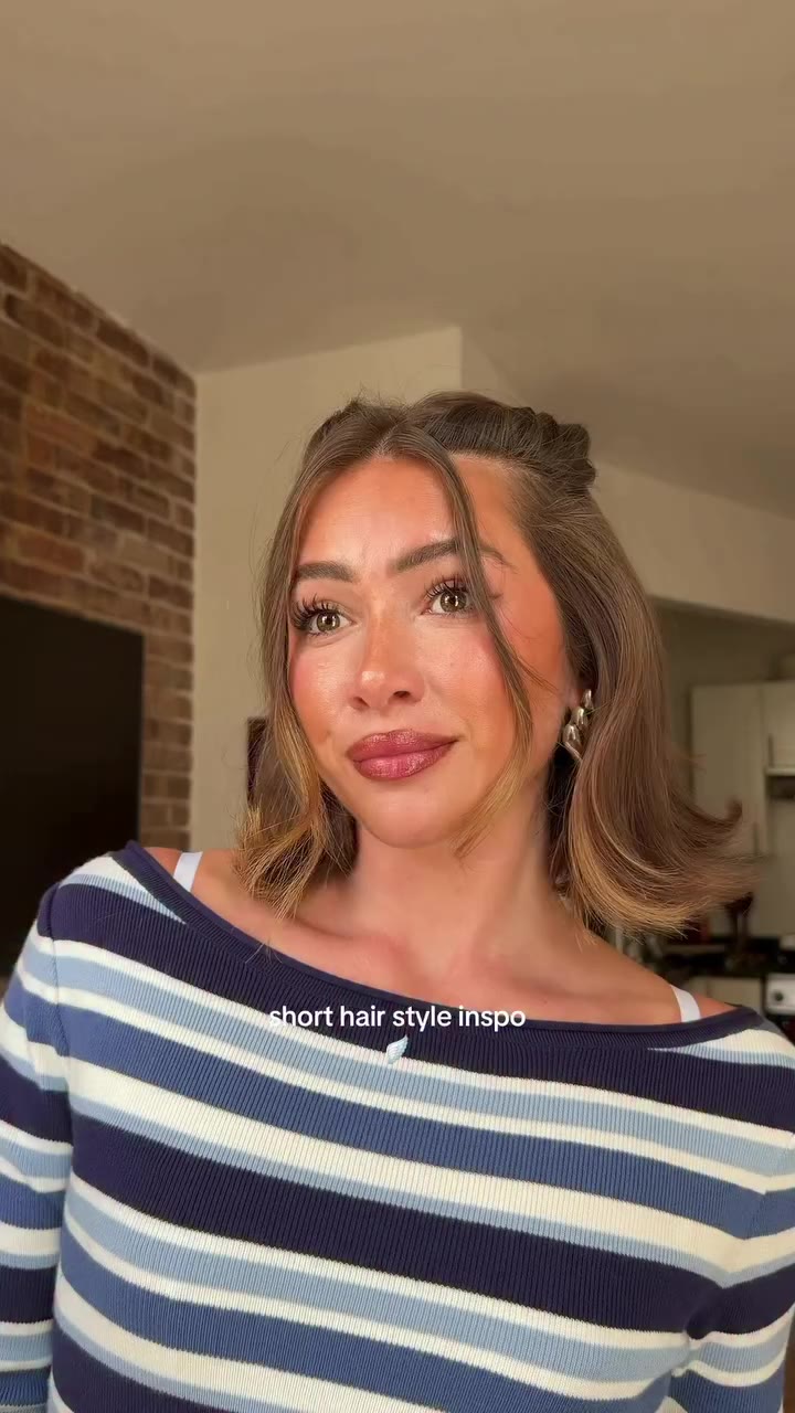 fun short hair style inspo! • • • #shorthairstyles #hairtutorial #hairinspo…