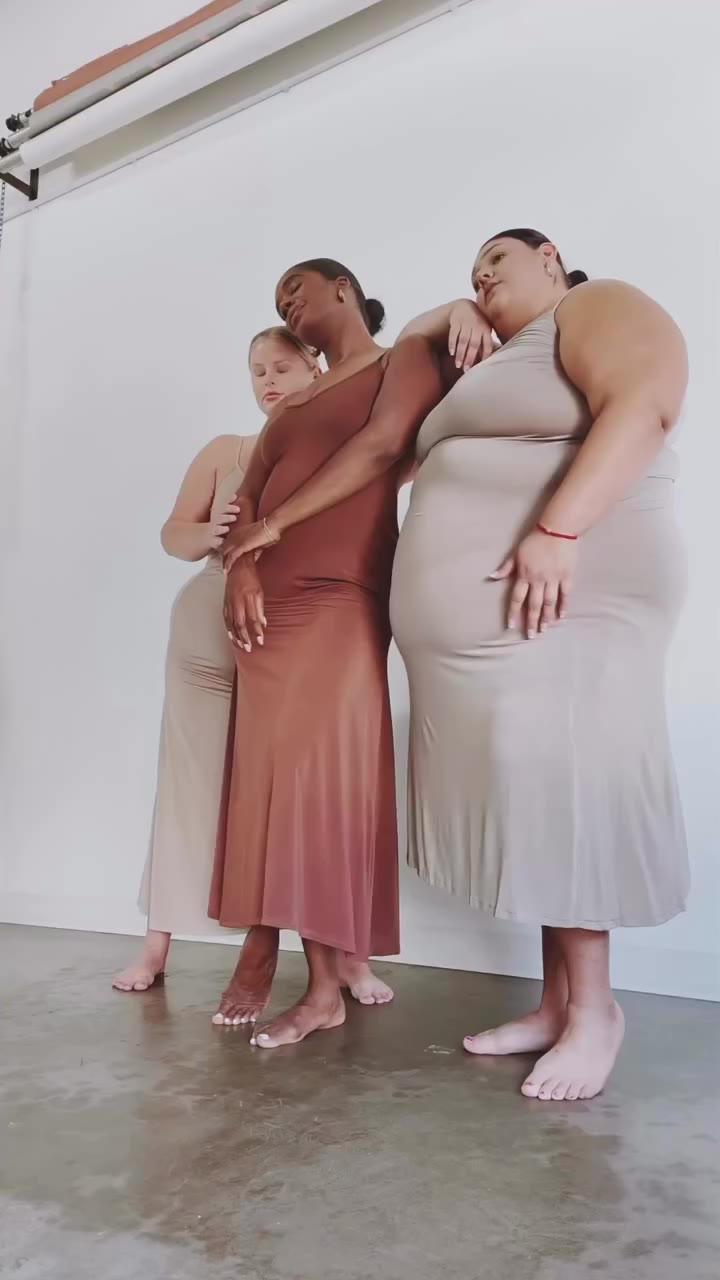 UNDER IT ALL @baacalofficial Our fine jersey slip dress in skin tone colorways…