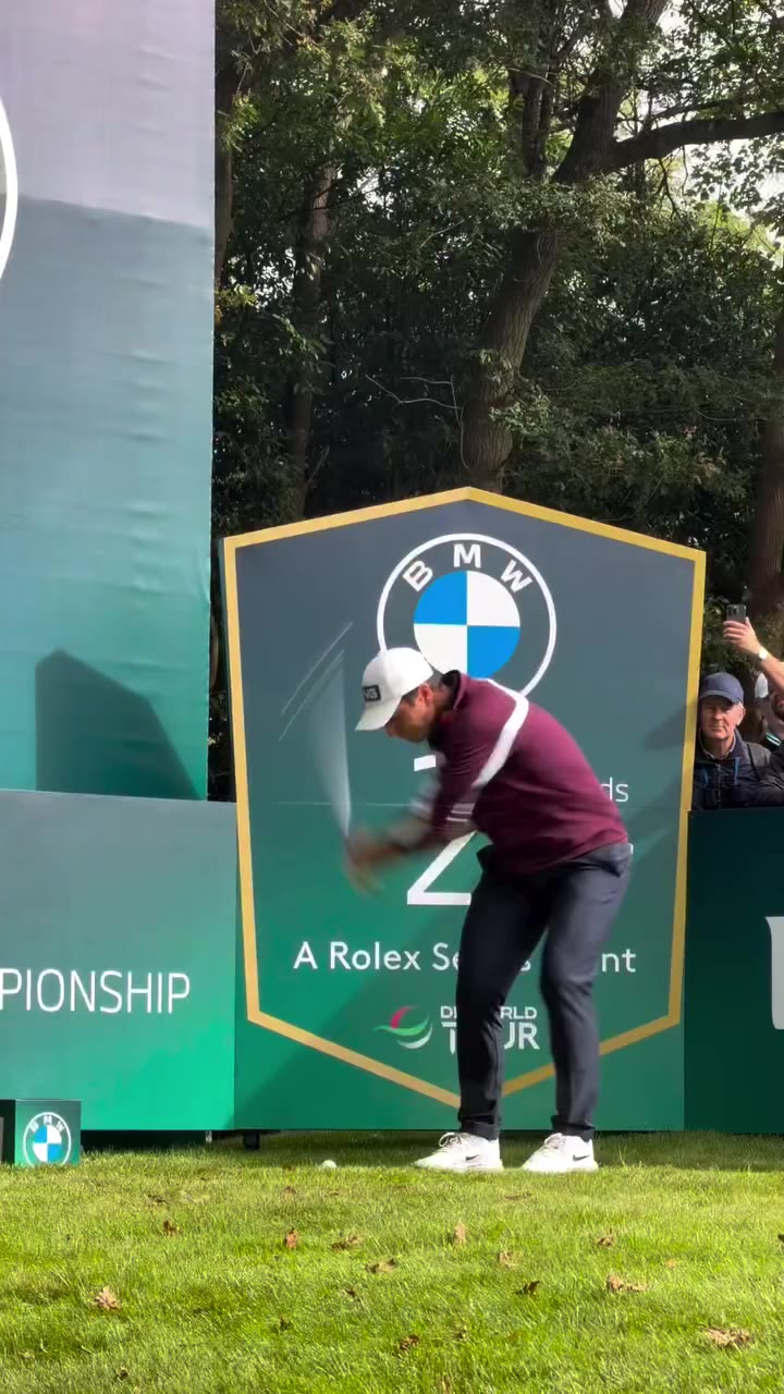 On-course action at Wentworth with the team.