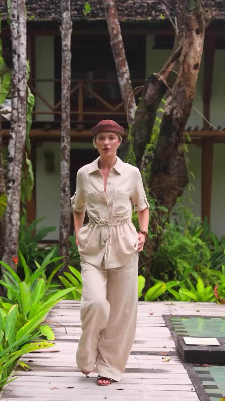 Full linen set & Pillbox Milos by Joana Vaz 🤍 #ootd #pillboxhat #grwm