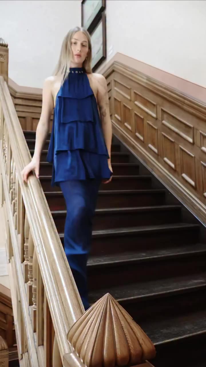 Sheer Layered Grommeted Knit Choker Gown Shop our new collection at…