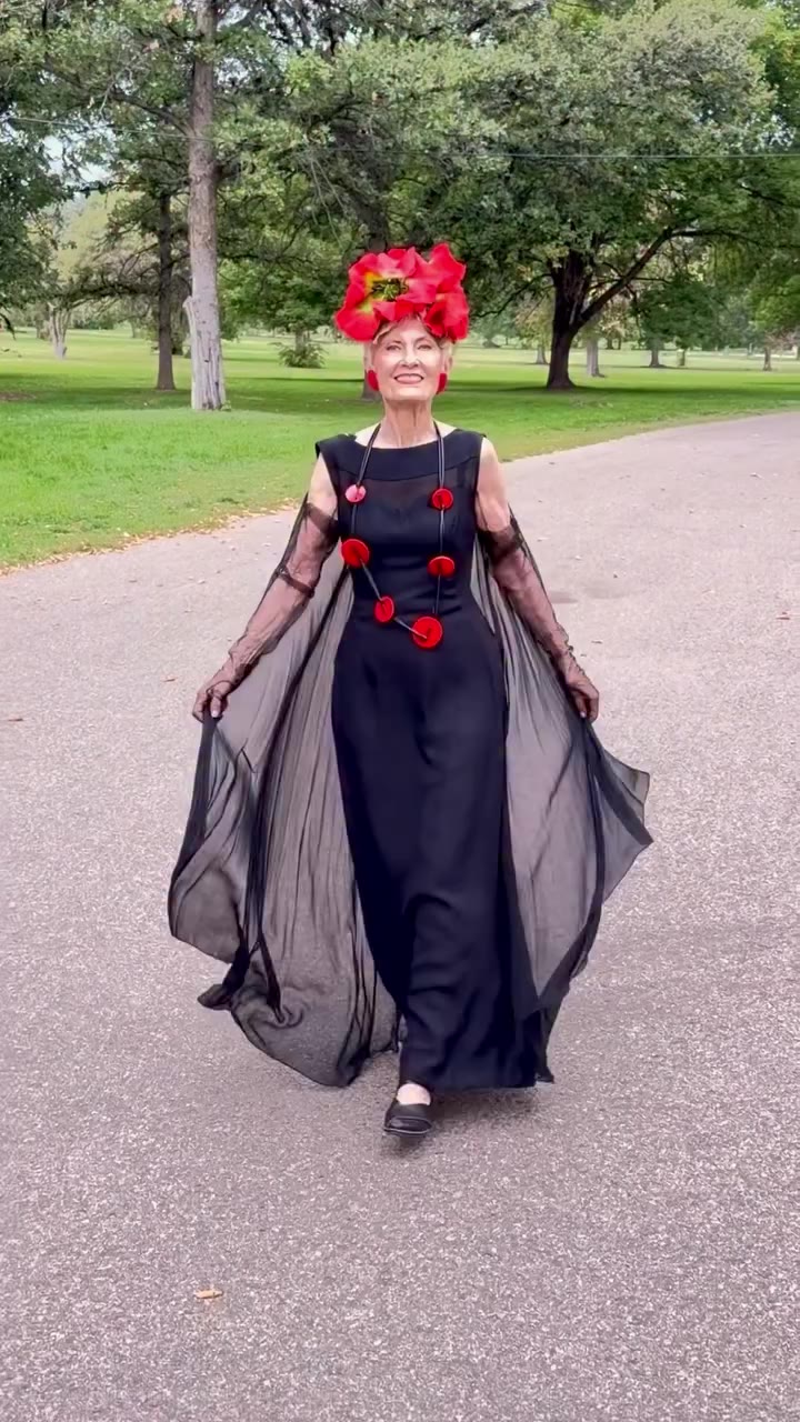 Sometimes I just want to dress up in a vintage black gown with a train and…