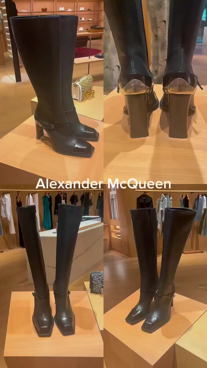 Step Into the Alexander McQueen Niko Boot in Black 🖤 @theshopsatcrystals…
