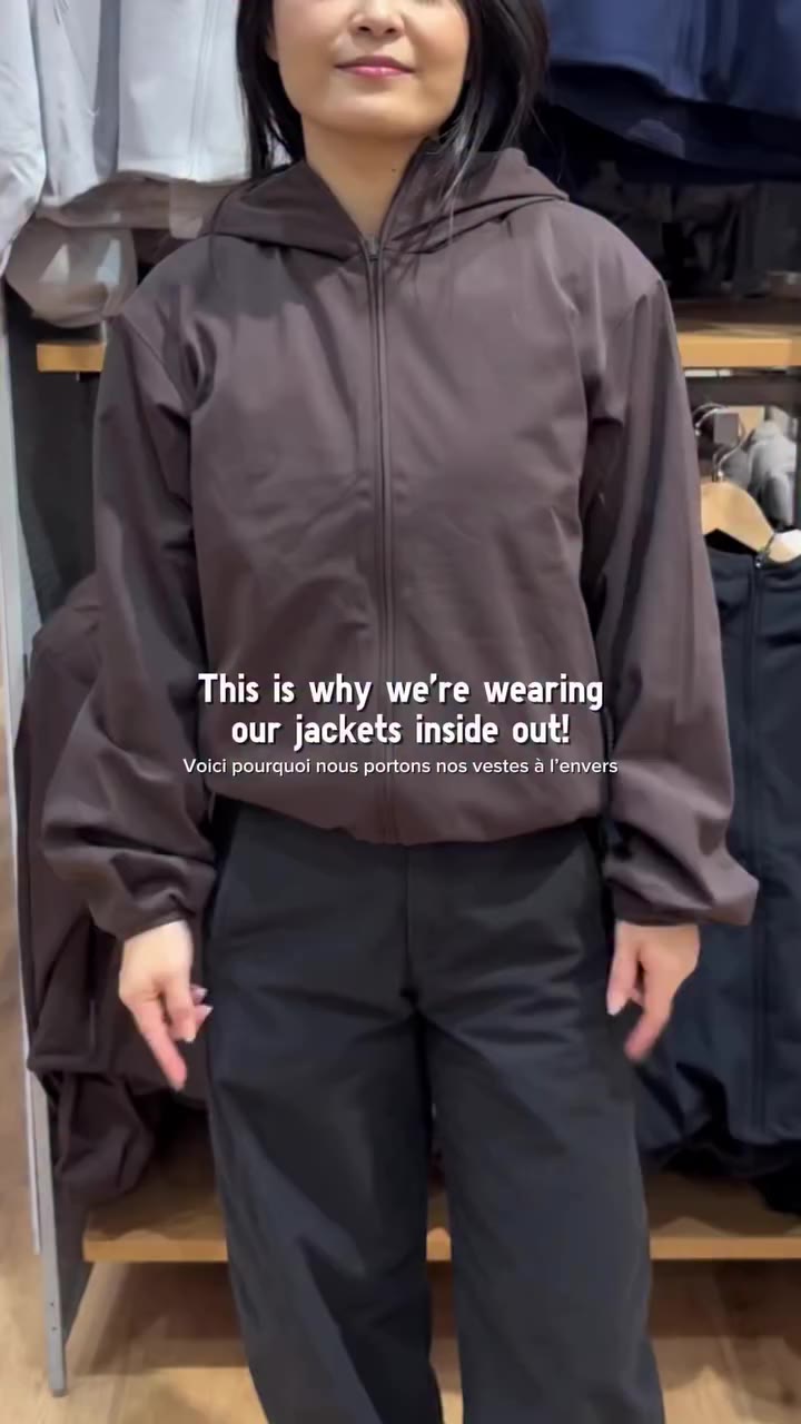 This is why we’re wearing our jackets inside out! - Voici pourquoi nous…