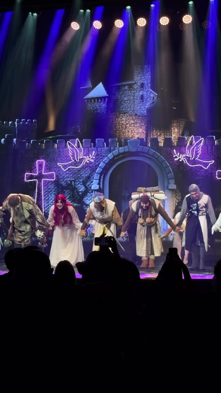Opening night of Monty Python’s Spamalot 🎭 Completely ridiculous, completely…