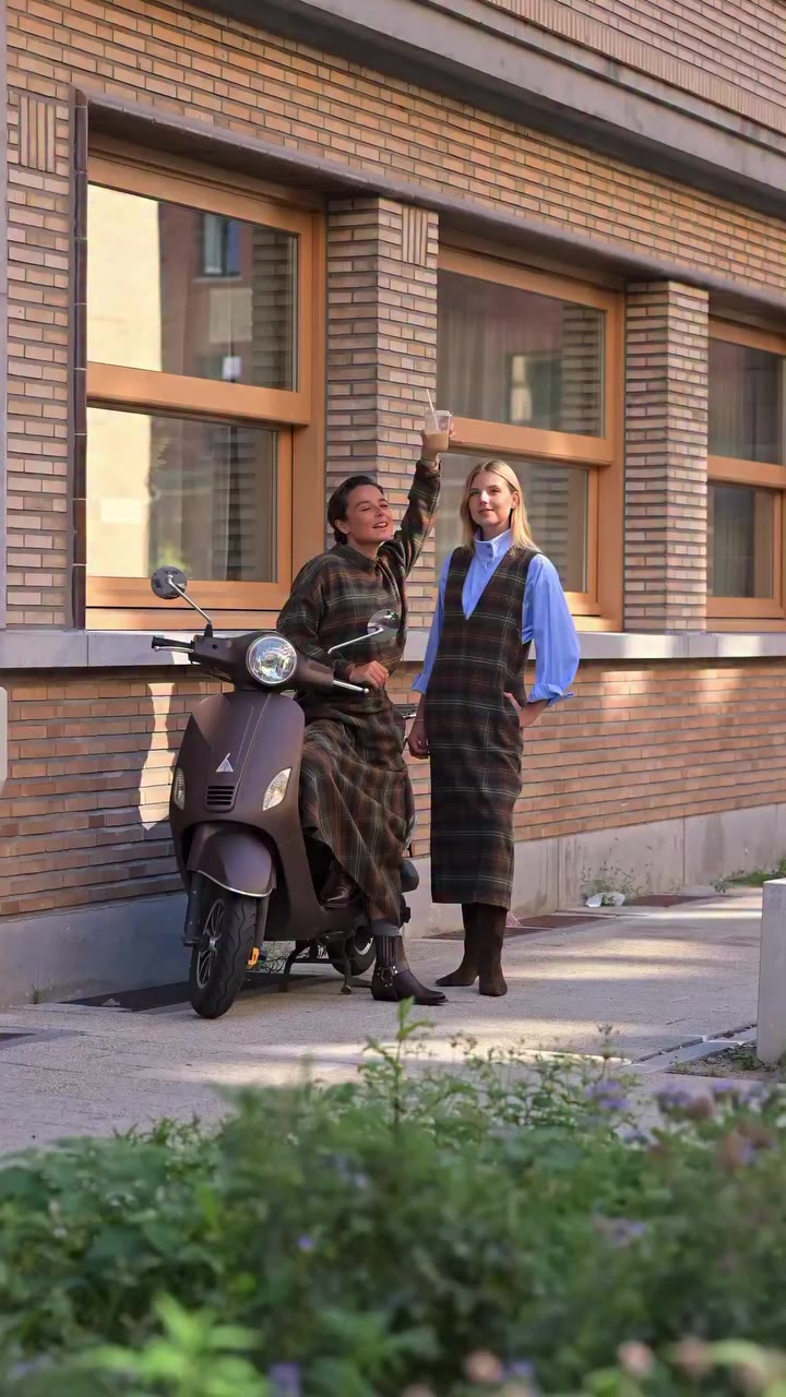 🛵 let’s go for a ride outfits: juno skirt, merel blouse & ibo dress in moss…