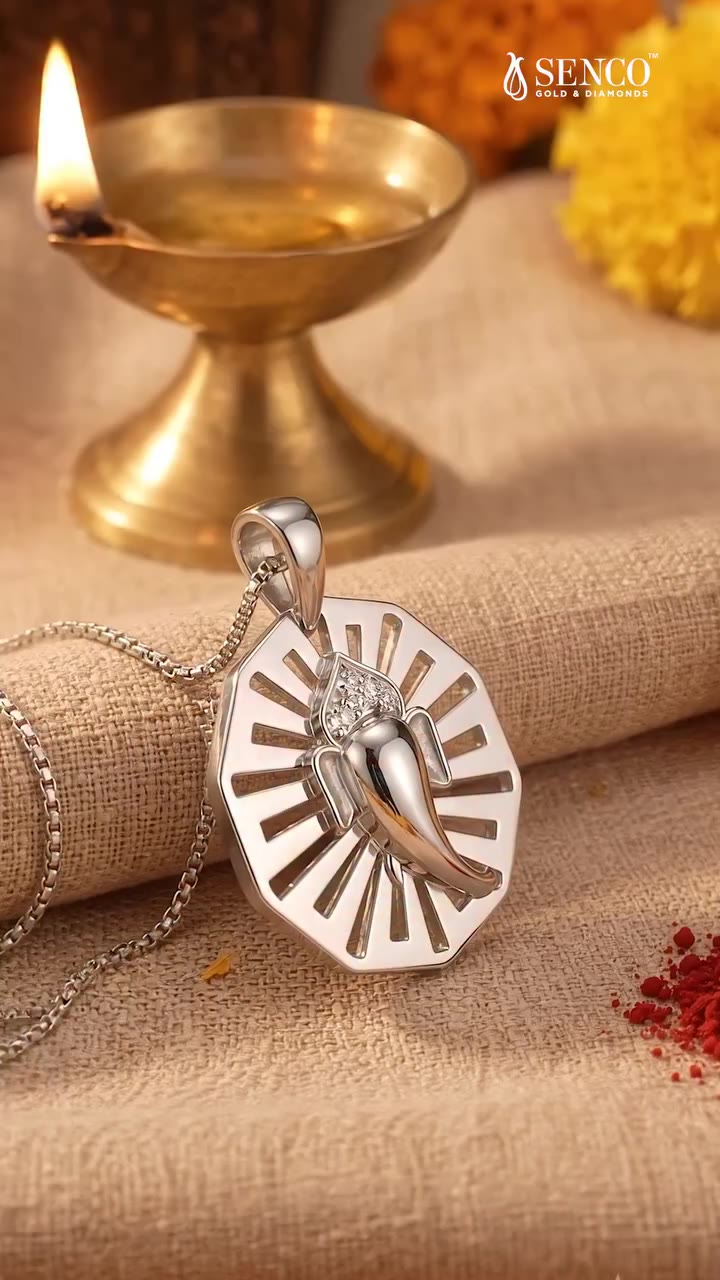 Where devotion becomes the centre of every celebration. A striking platinum…