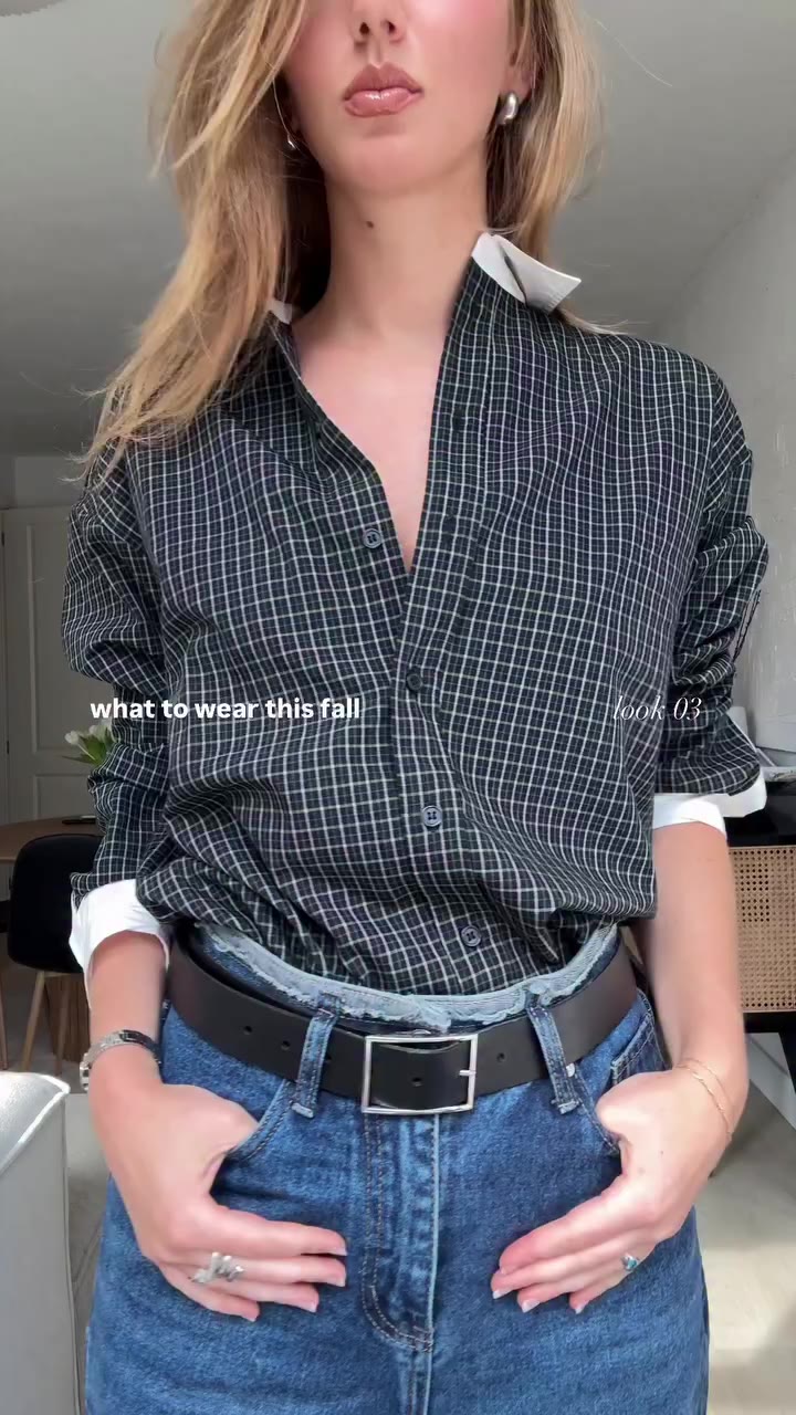 obsessed with plaid for fall! another simple & chic outfit to recreate this…