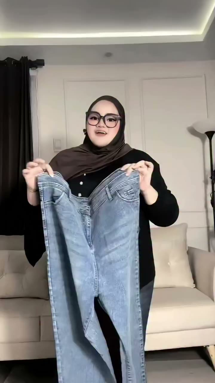 Jeans highwaist loose pants jumbo❤️