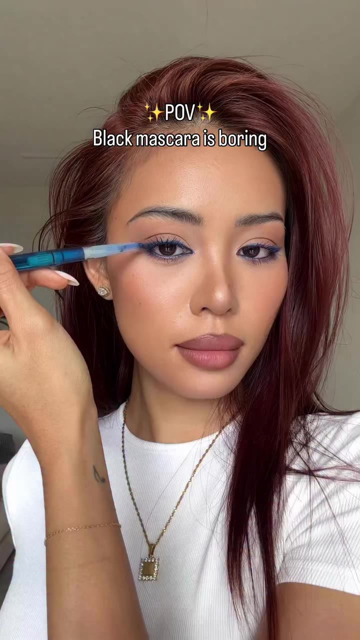 Who said mascara has to be black? #trendingaudio #makeup #makeupbyme…