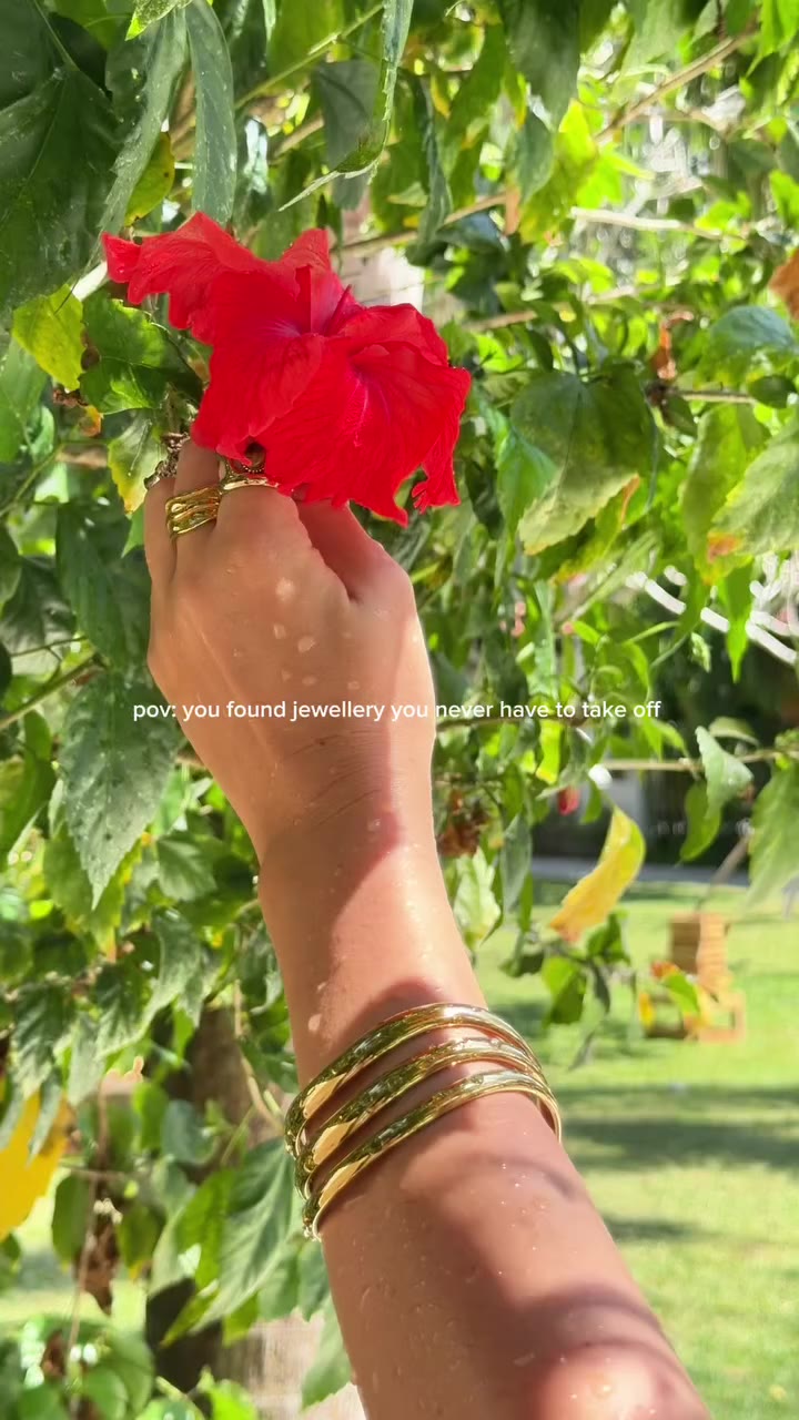Washed in sunlight. Made to stay on. Waterproof jewellery for wherever the day…