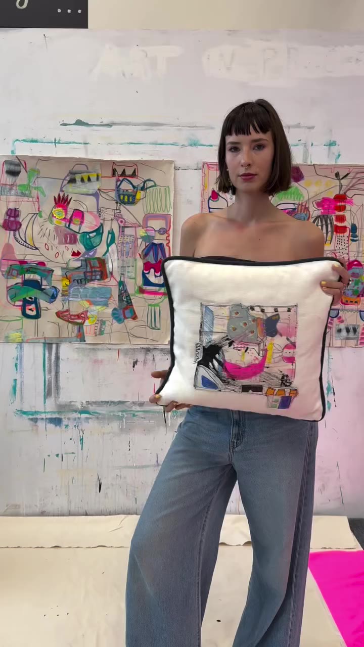 New artsy pillow now available. A little piece of art for your home. Limited…