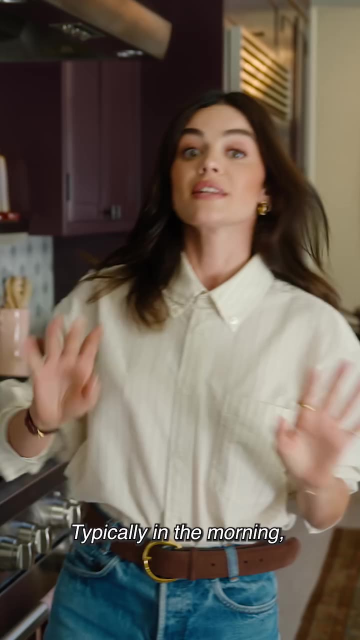 A tarot reading with @lucyhale was in the cards. 🔮 Watch Hale's full Open…