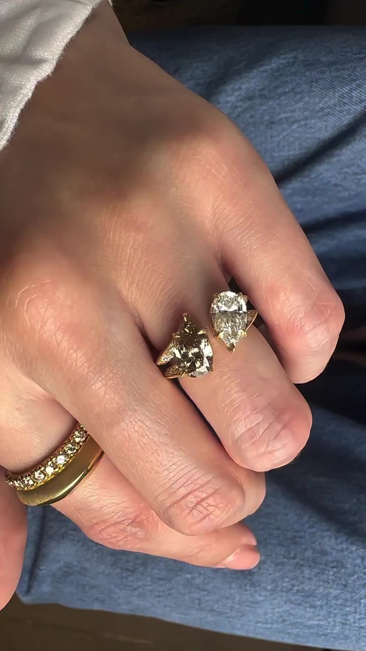 We worked closely with our client to get this toi et moi ring exactly right…