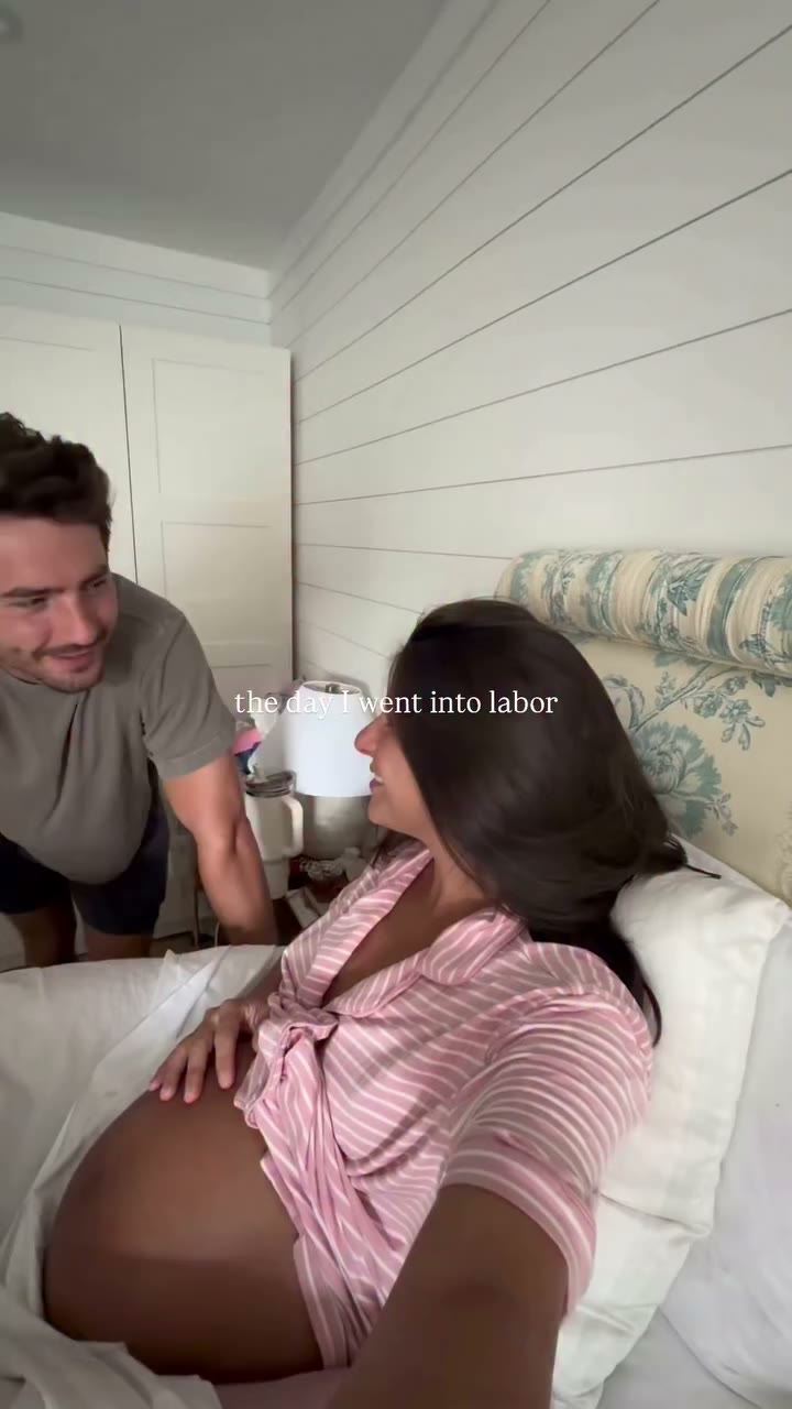moments leading up to our baby boy 🤍 started feeling contractions early…