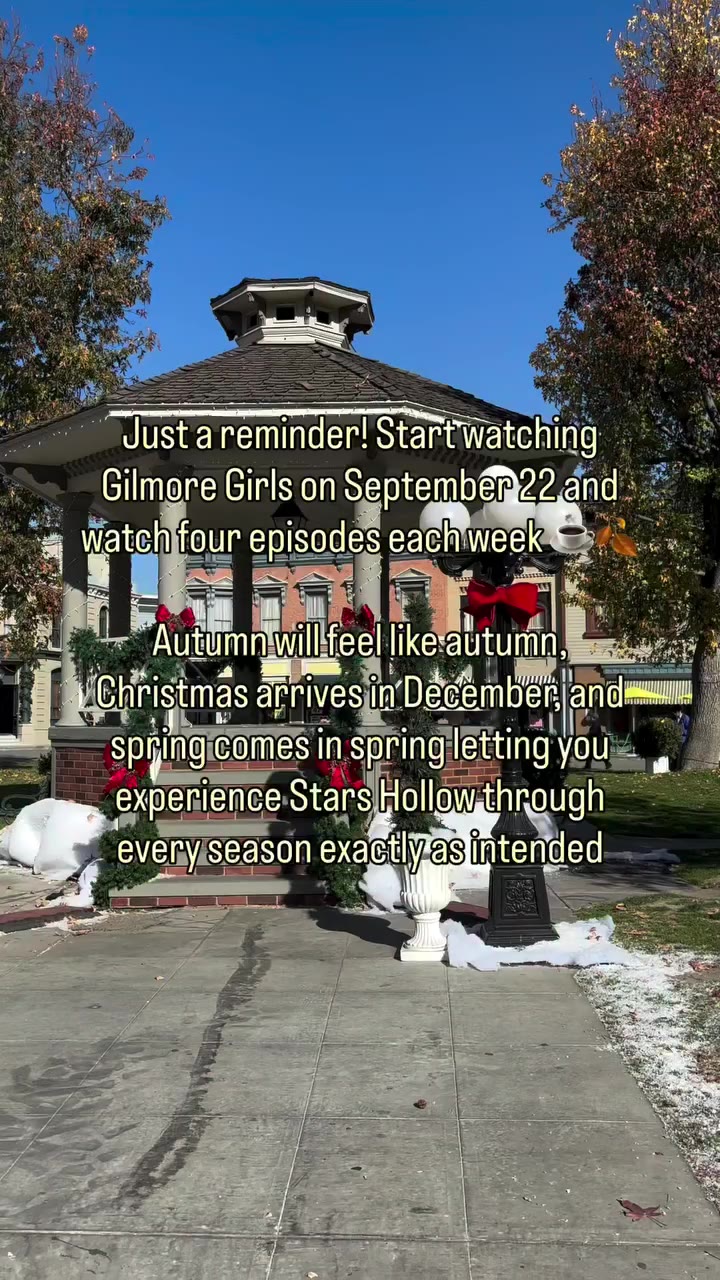 Just a reminder! Start watching Gilmore Girls on September 22 and watch four…