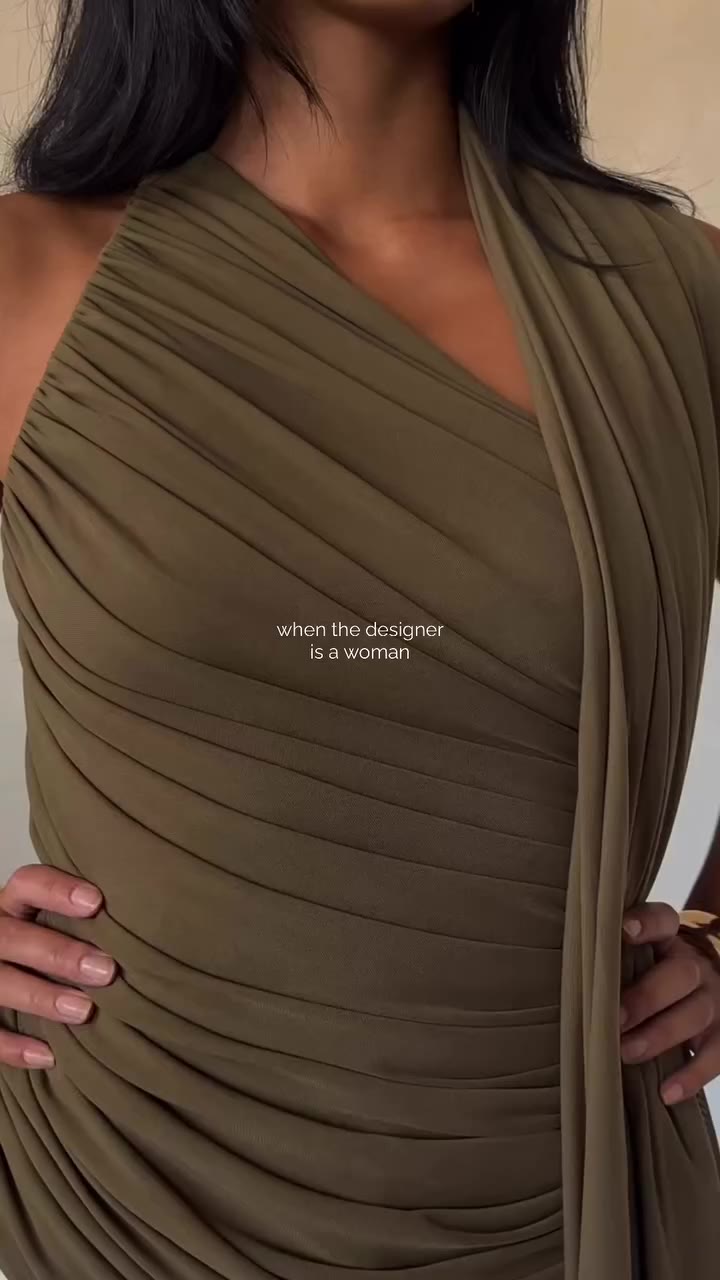 Every detail considered - the AYA Top in Olive. Shop now at byluwa.com