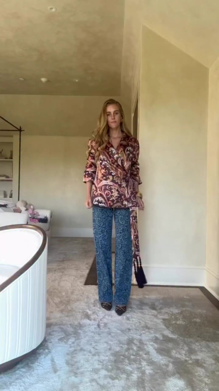 Pattern play, all season long. Meet the Josephine Paisley Jacket by Couper…