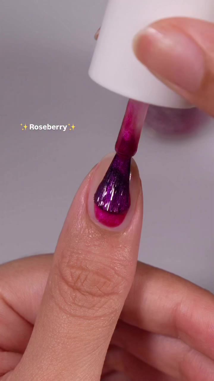 Roseberry is a sheer magenta berry chrome that’s equal parts bold & beautiful…