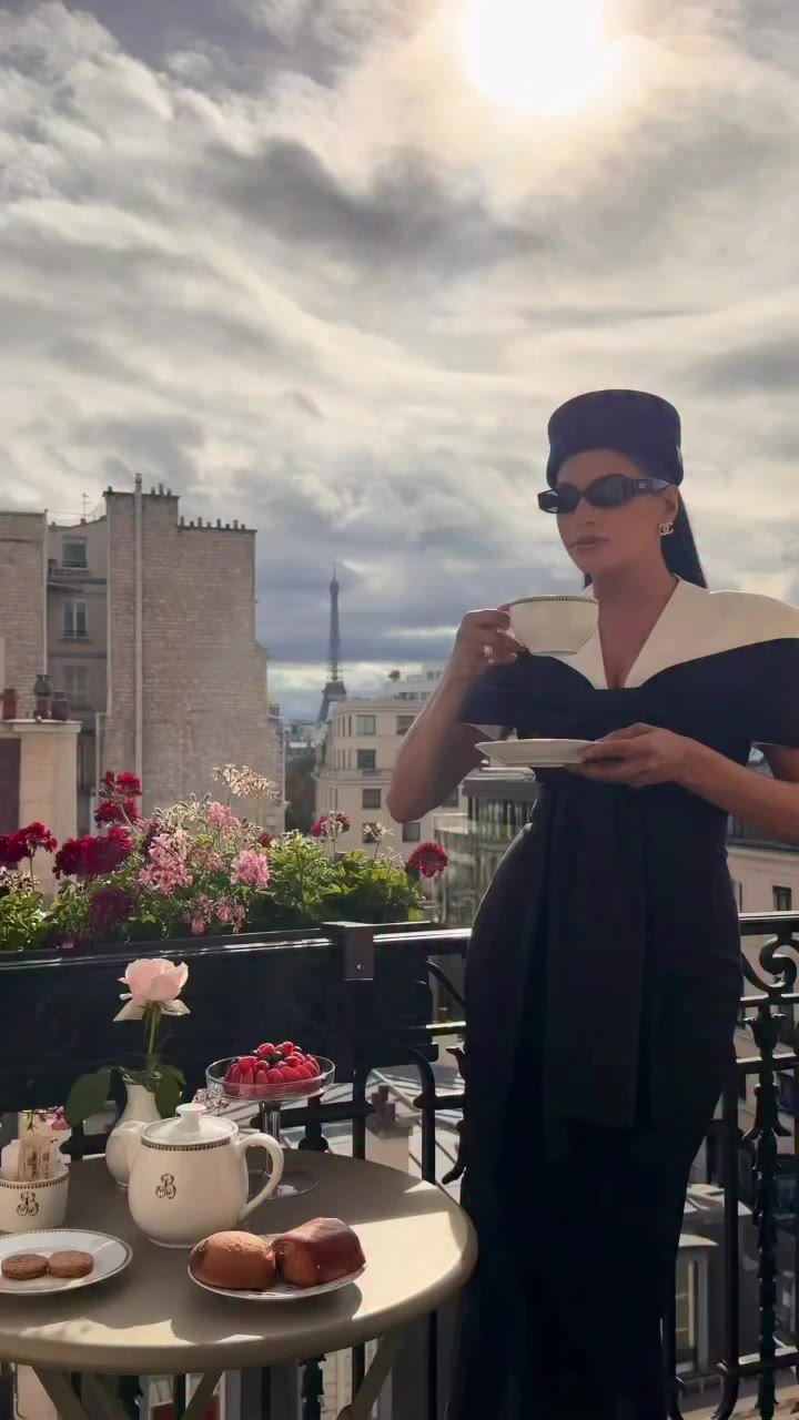 Bonjour, Paris. 🥐☕️ A little croissant, a cup of tea, and the most beautiful…
