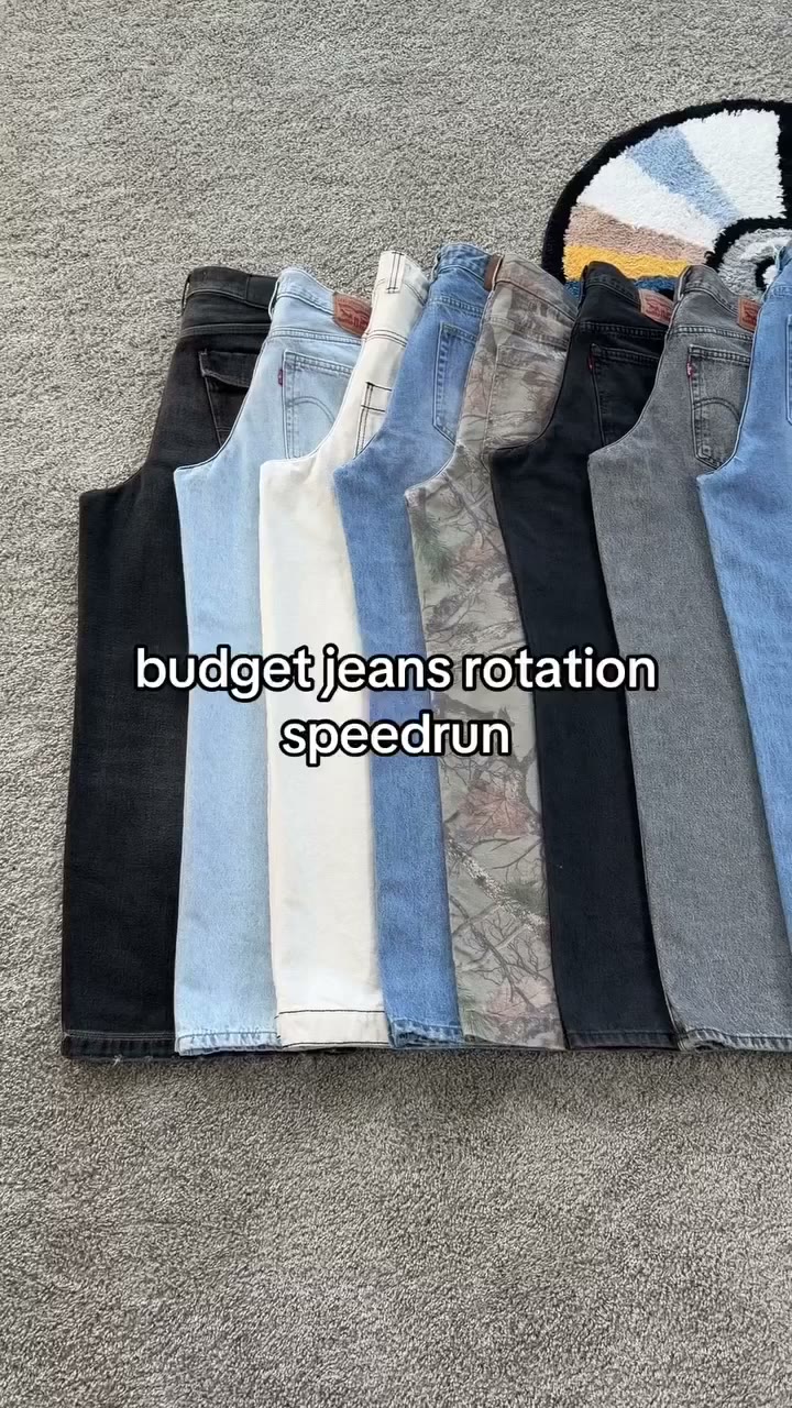 Budget jeans rotation speedrun ⏱️ Comment STYLE and I’ll send you my 5…