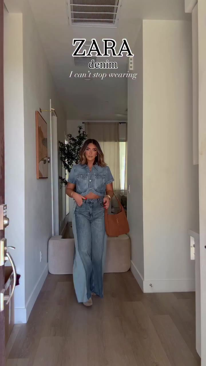 Zara denim I can’t stop wearing lately 💙 you can comment SHOP for any links…