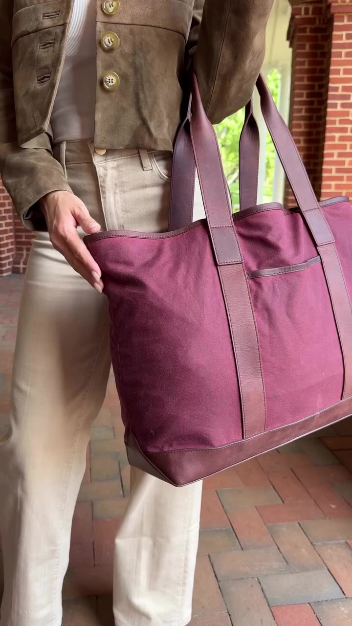 Your choice of bag exterior this fall : Water-resistant waxwear or luxurious…