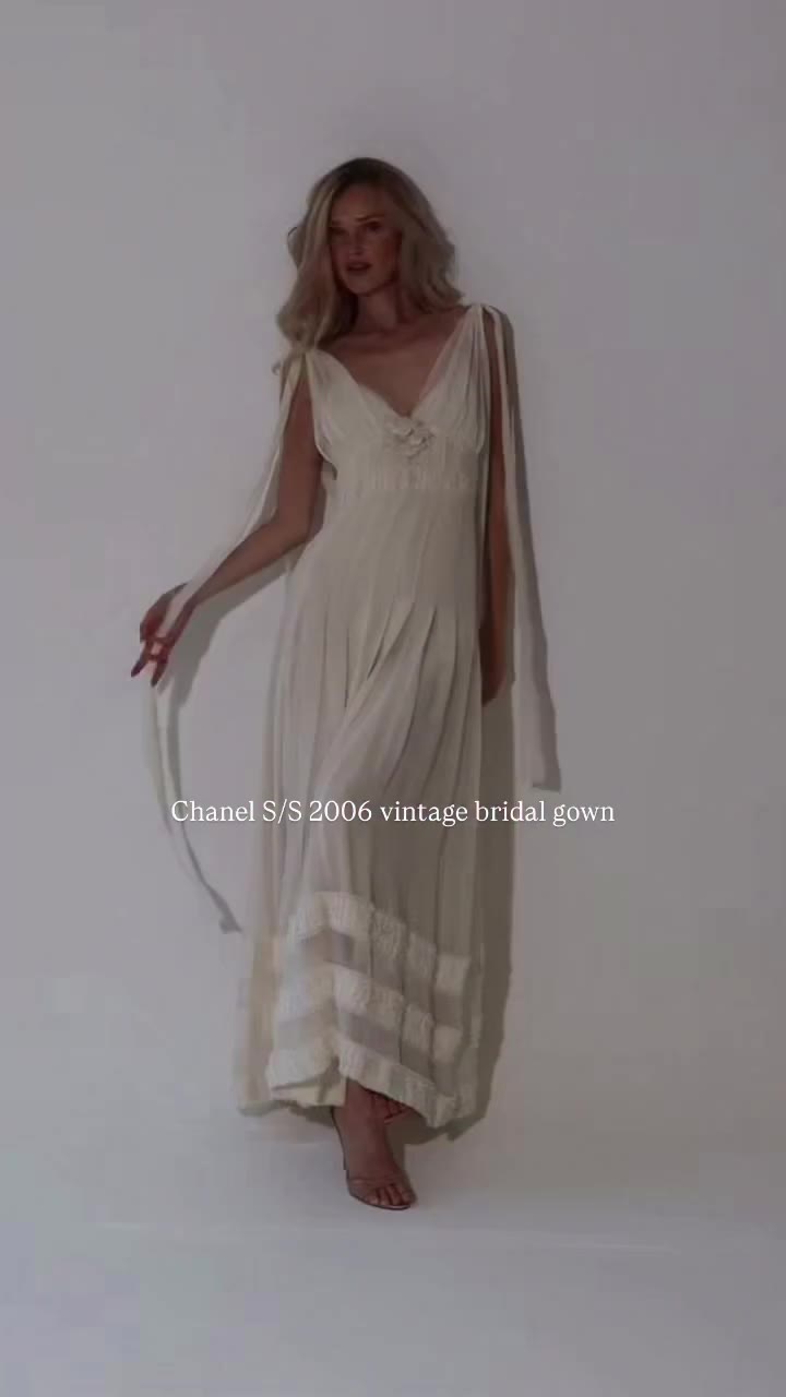 Chanel S/S 2006 vintage bridal gown as seen on Keira Knightley wore to the…
