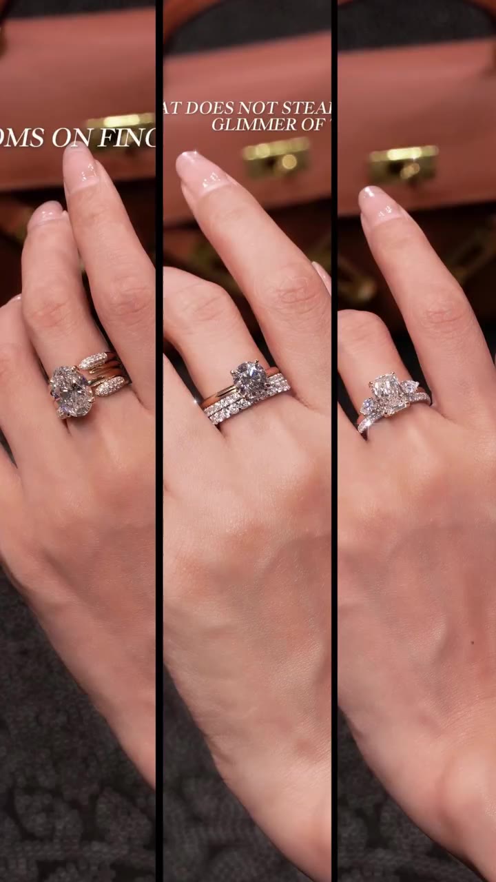 1, 2 or 3? Drop your number. 👇 Oval with a pavé wrap band, round with double…
